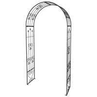 Thumbnail for ProGarden Rosenbogen Metall 136 cm Anthrazit
