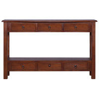 Thumbnail for Konsolentisch Klassisch Braun 120x30x75cm Massivholz Mahagoni