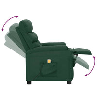 Thumbnail for Massagesessel Dunkelgrün Stoff