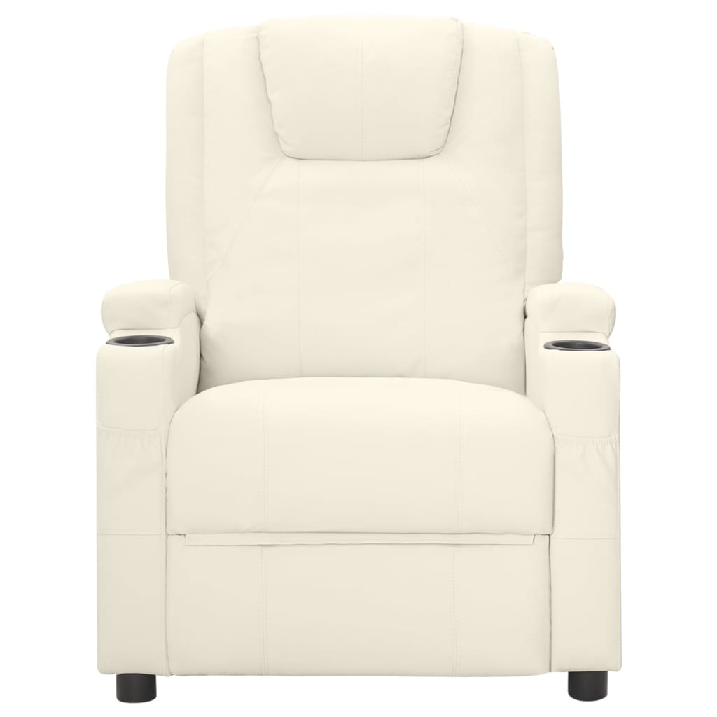 Massagesessel Cremeweiß Kunstleder