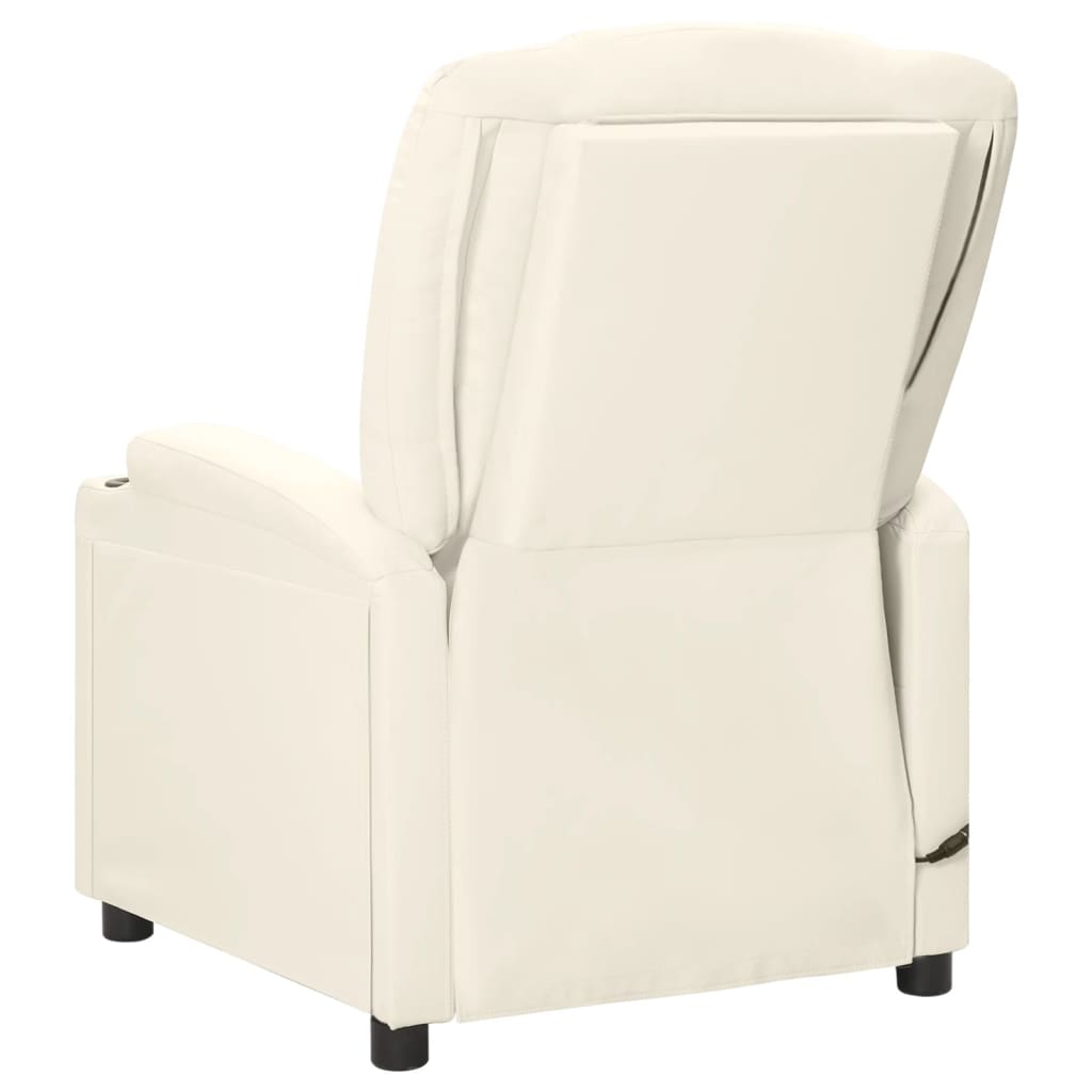 Massagesessel Cremeweiß Kunstleder