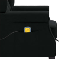 Thumbnail for Massagesessel mit Hocker Schwarz Stoff