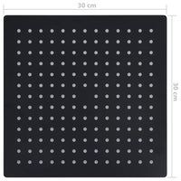 Thumbnail for Regenbrause Edelstahl 30x30 cm Quadrat Schwarz
