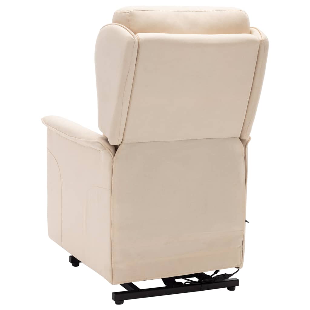 Massagesessel mit Aufstehhilfe Creme Stoff