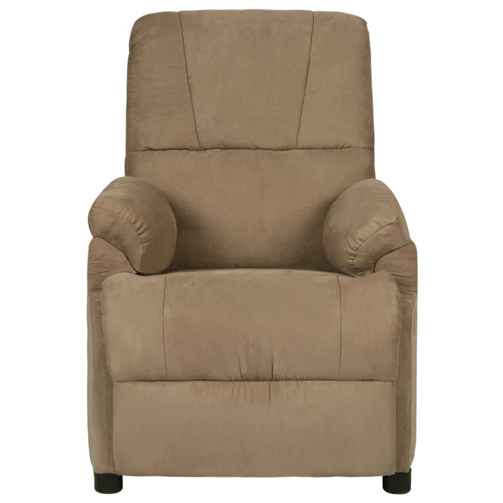 Massagesessel Taupe Wildleder-Optik