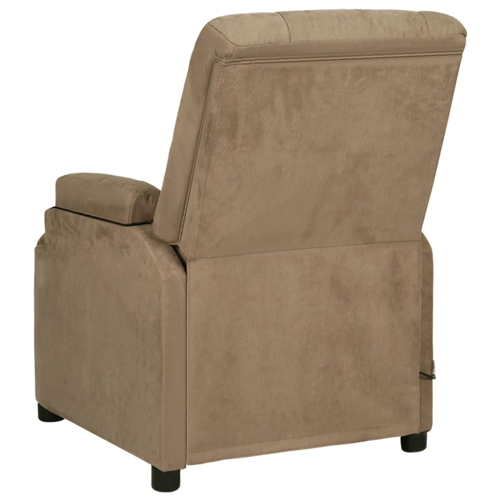 Massagesessel Taupe Wildleder-Optik