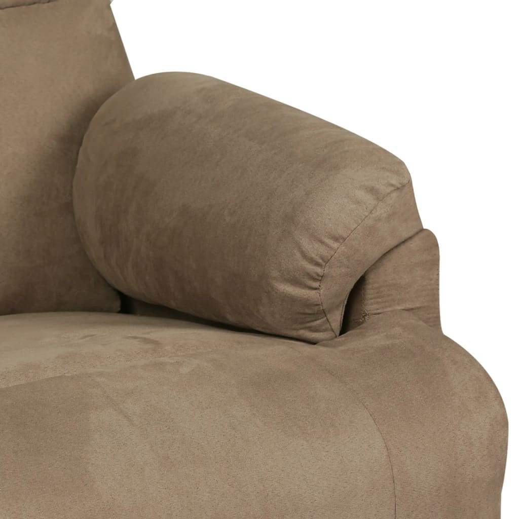 Massagesessel Taupe Wildleder-Optik