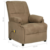 Thumbnail for Massagesessel Taupe Wildleder-Optik