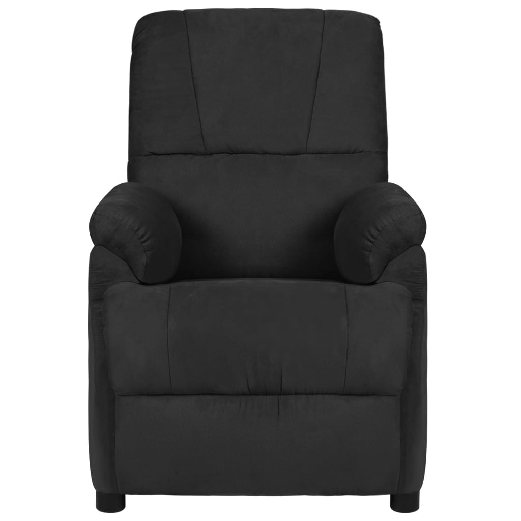 Massagesessel Schwarz Wildleder-Optik