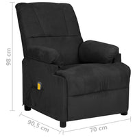 Thumbnail for Massagesessel Schwarz Wildleder-Optik