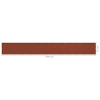 Thumbnail for Balkon-Sichtschutz Terracotta-Rot 75x600 cm HDPE