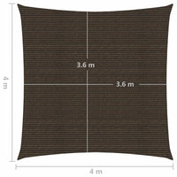 Thumbnail for Sonnensegel 160 g/m² Braun 4x4 m HDPE