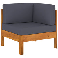 Thumbnail for Ecksofa mit Dunkelgrauen Kissen Massivholz Akazie