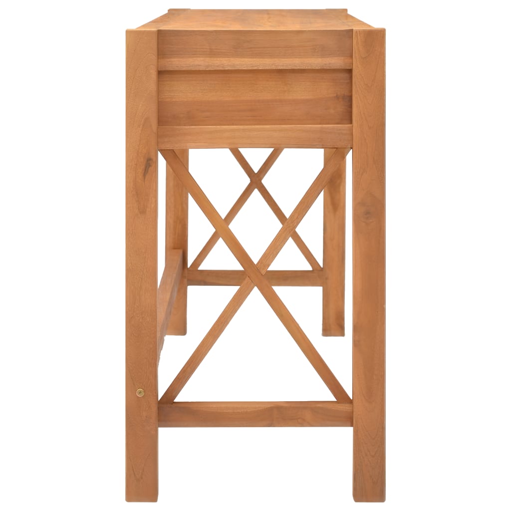 Schreibtisch mit 2 Schubladen 140x40x75 cm Recyceltes Teak