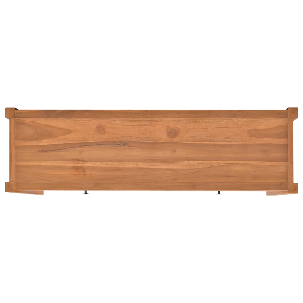 Schreibtisch mit 2 Schubladen 140x40x75 cm Recyceltes Teak