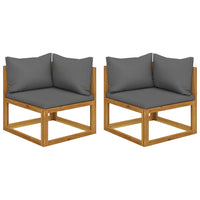 Thumbnail for Modular-Ecksofas 2 Stk. mit Auflagen Dunkelgrau