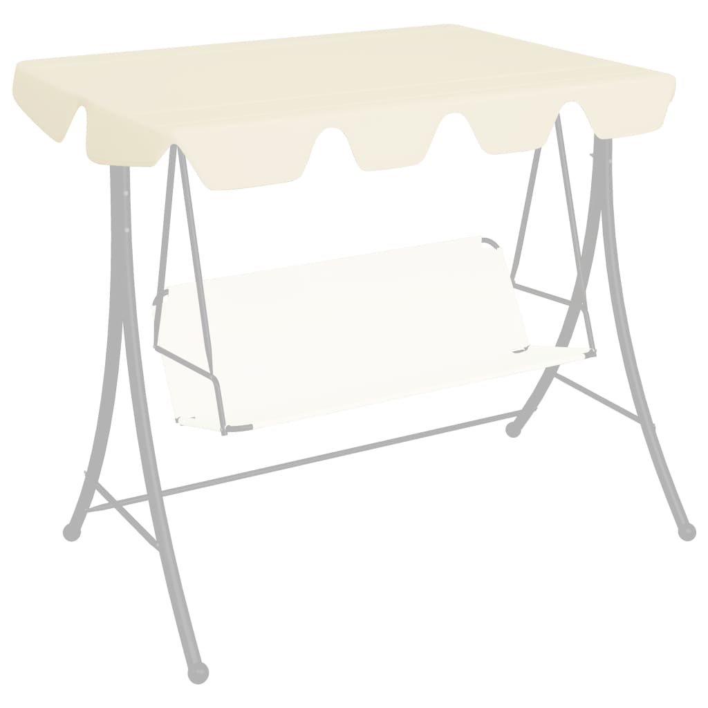 Ersatzdach für Hollywoodschaukel Creme 150/130x70/105 cm
