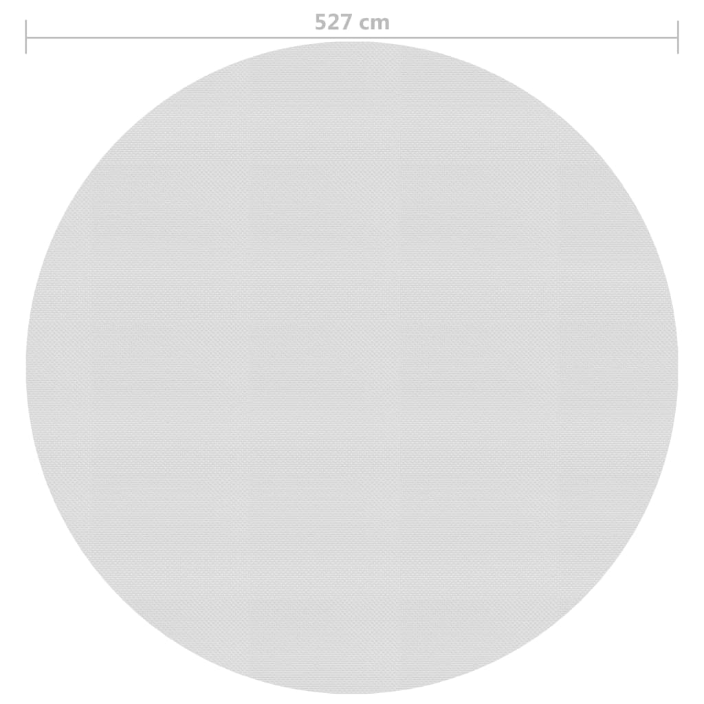 Treibende Pool-Solarplane PE 527 cm Grau