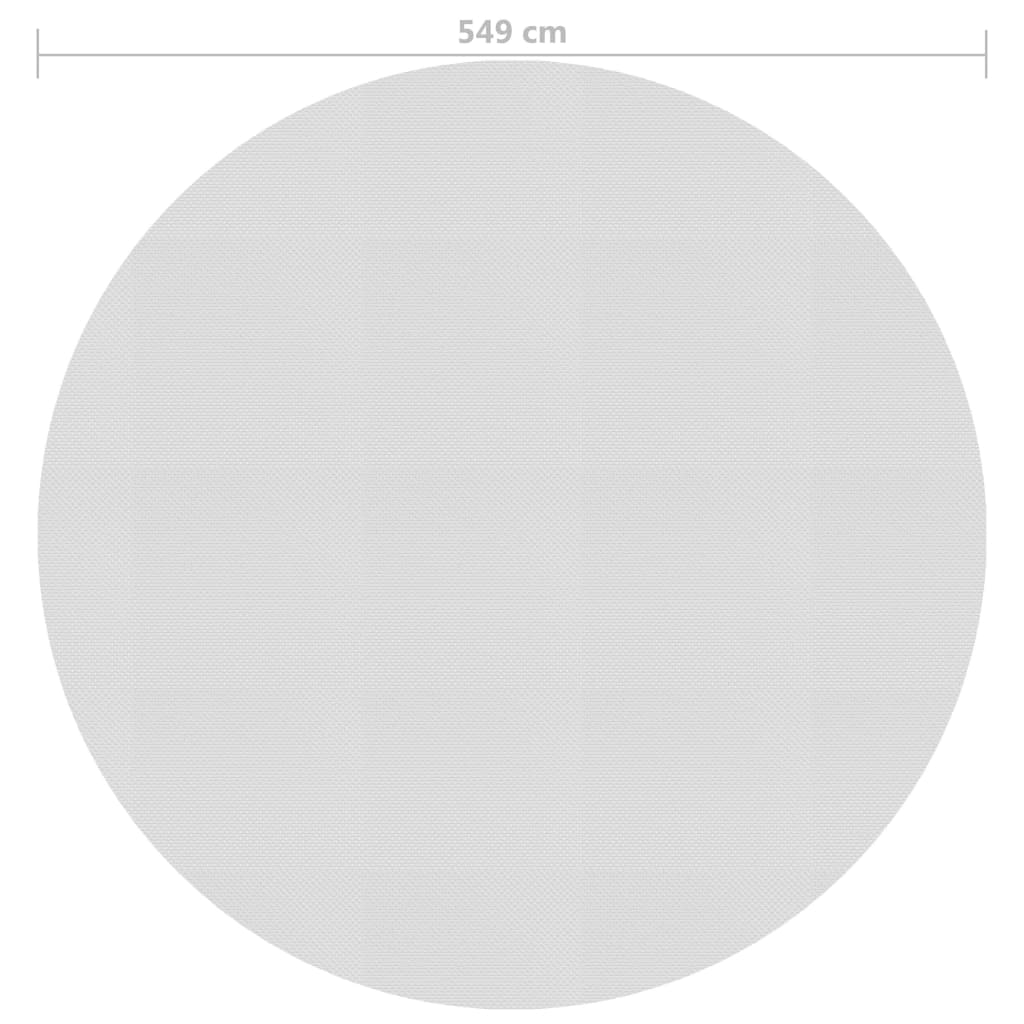 Treibende Pool-Solarplane PE 549 cm Grau