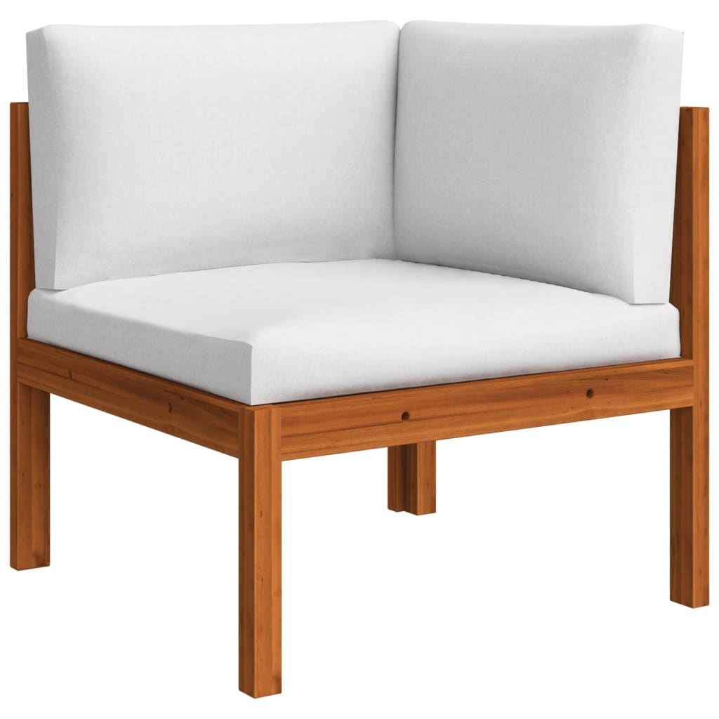 Garten-Ecksofas 2 Stk. mit Auflagen Akazie Massivholz