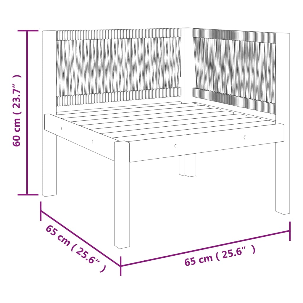 Garten-Ecksofas 2 Stk. mit Auflagen Akazie Massivholz
