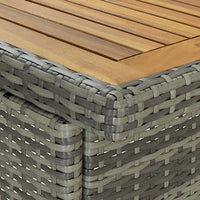 Thumbnail for 3-tlg. Bar Set Poly Rattan Grau