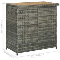 Thumbnail for 3-tlg. Bar Set Poly Rattan Grau