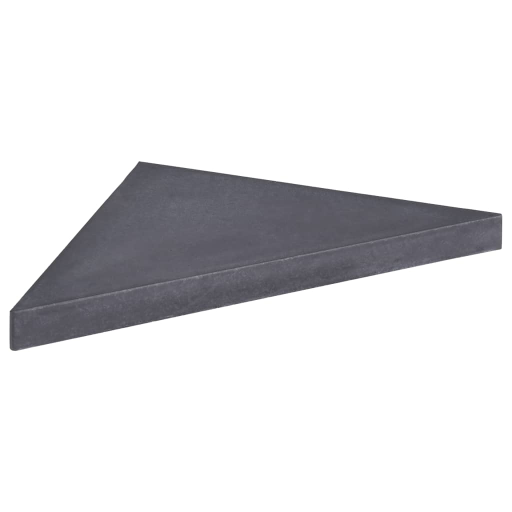 Sonnenschirm-Gewichtsplatte Schwarz Granit Quadratisch 15 kg
