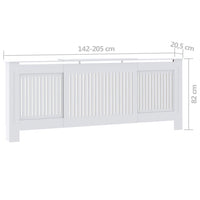 Thumbnail for MDF Heizkörperverkleidung Weiß 205 cm