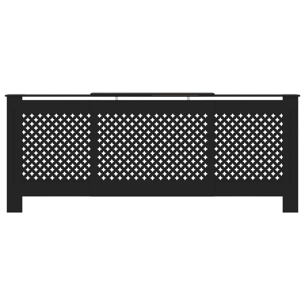 MDF Heizkörperverkleidung Schwarz 205 cm
