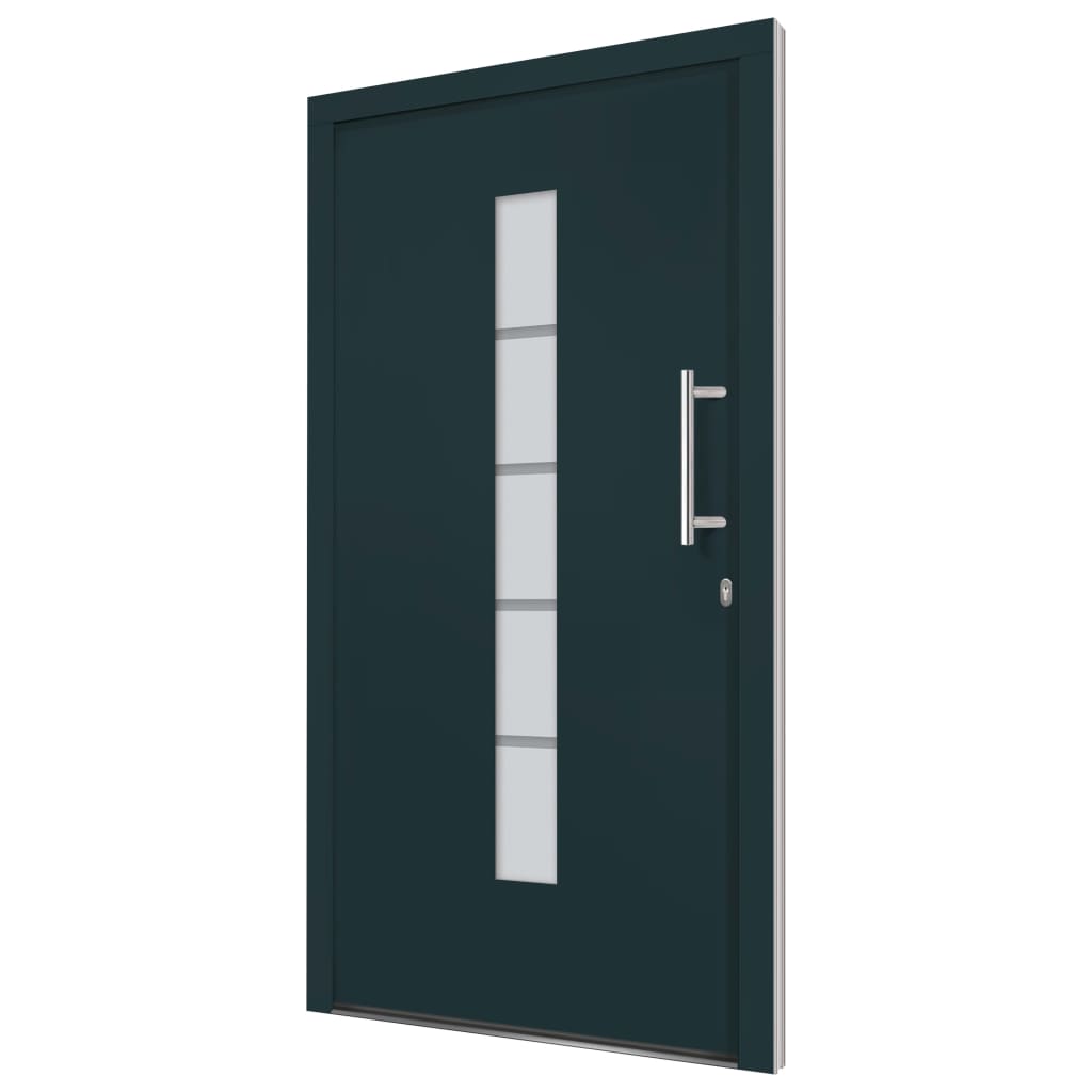 Haustür Aluminium und PVC Anthrazit 100x200 cm