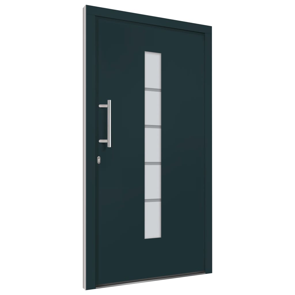 Haustür Aluminium und PVC Anthrazit 100x200 cm