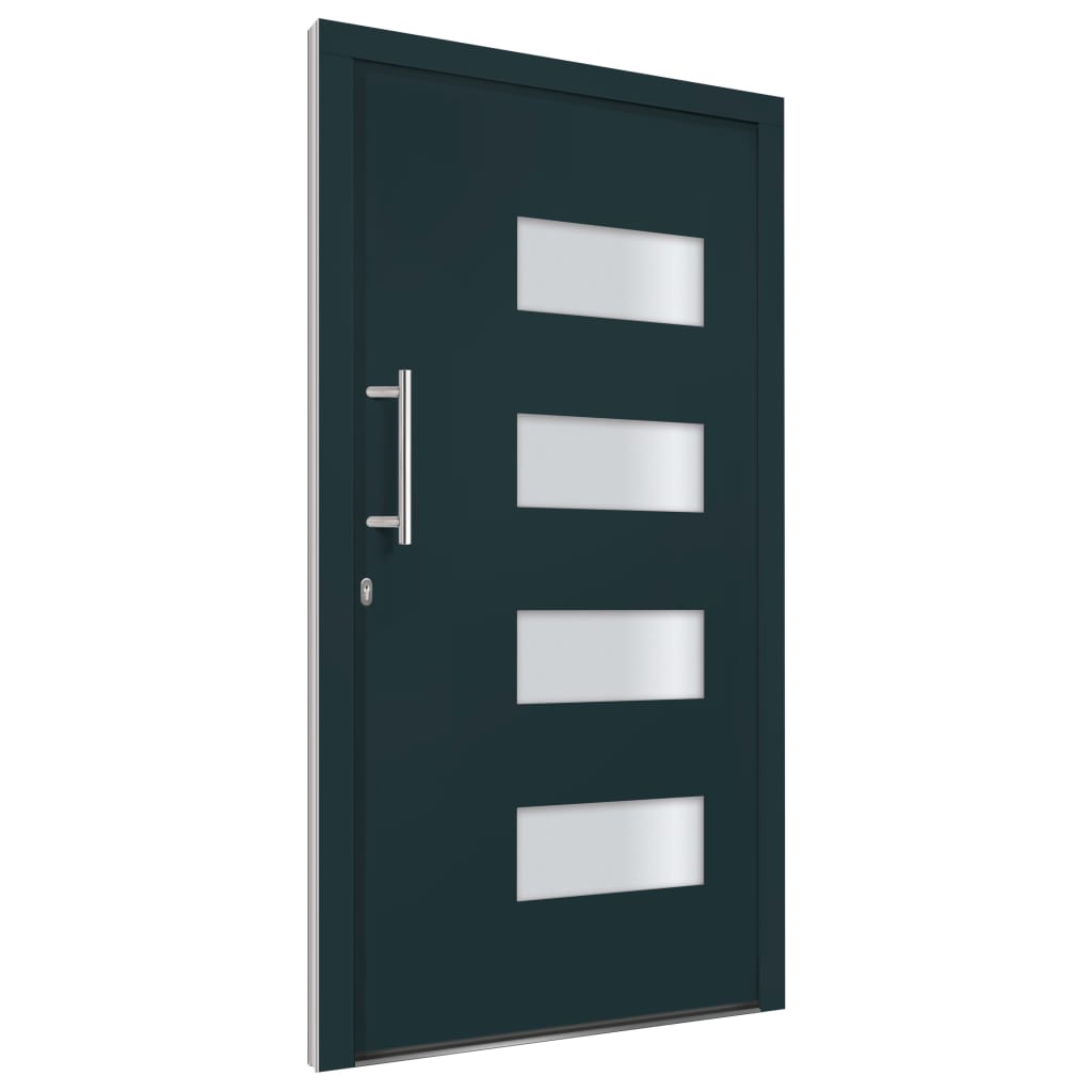 Haustür Aluminium und PVC Anthrazit 110x210 cm