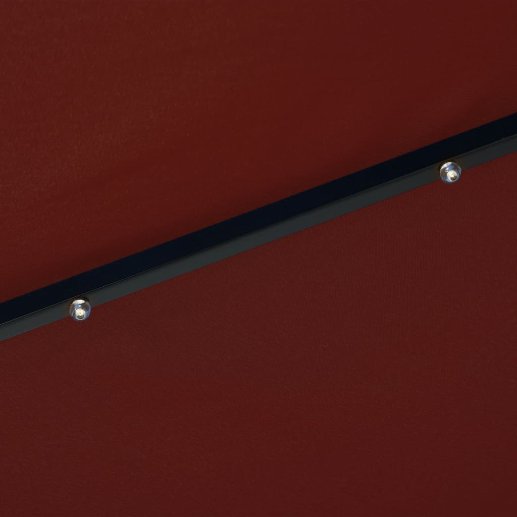 Sonnenschirm mit LED-Leuchten Stahlmast 300 cm Terrakotta-Rot