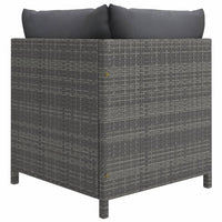 Thumbnail for Modulares Ecksofa mit Kissen Grau Poly Rattan