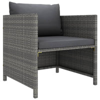 Thumbnail for Gartensofa mit Kissen Grau Poly Rattan