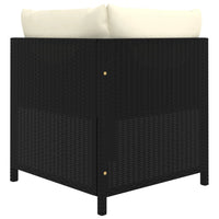 Thumbnail for Modular-Ecksofa mit Kissen Schwarz Poly Rattan