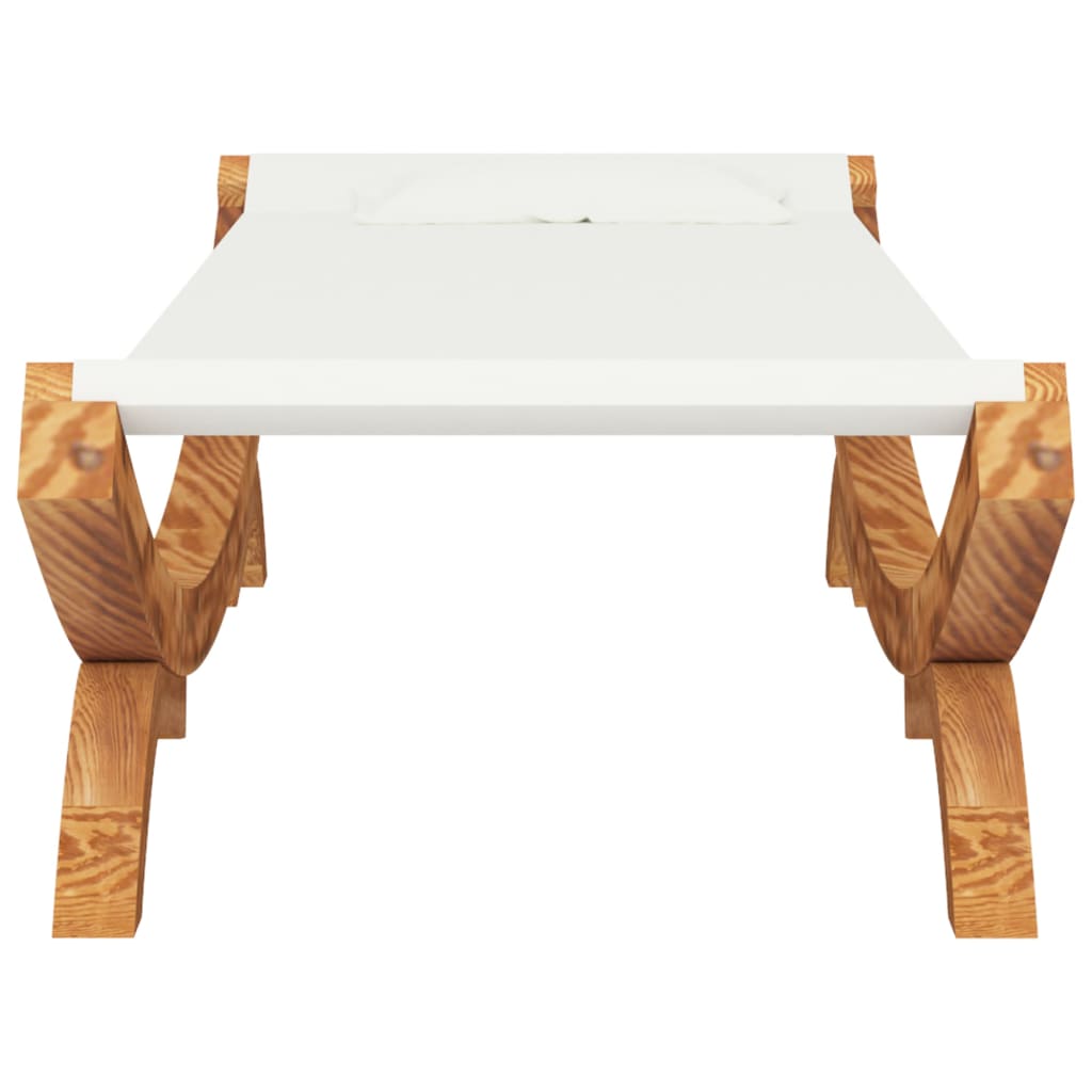 Hängematte 100x188,5x44 cm Bugholz Massiv Creme