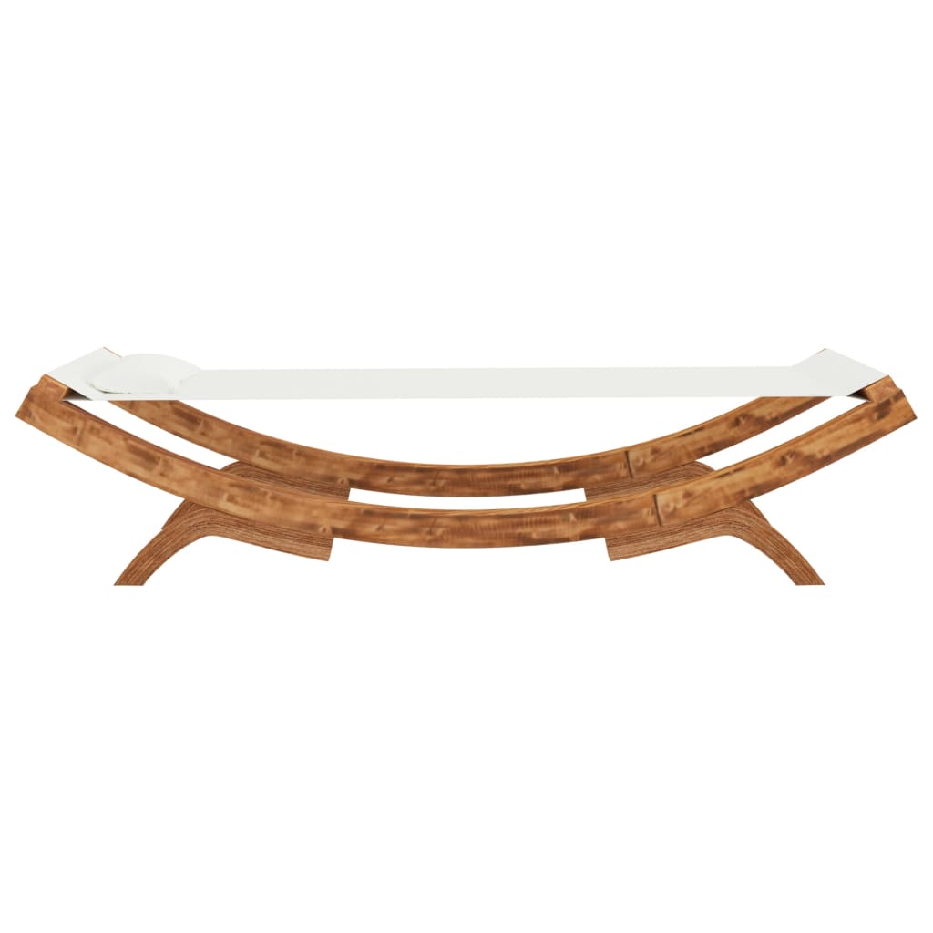 Hängematte 100x188,5x44 cm Bugholz Massiv Creme
