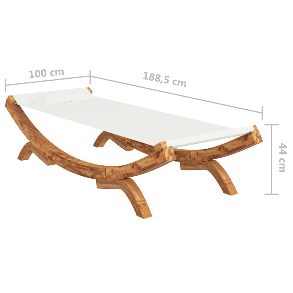 Hängematte 100x188,5x44 cm Bugholz Massiv Creme