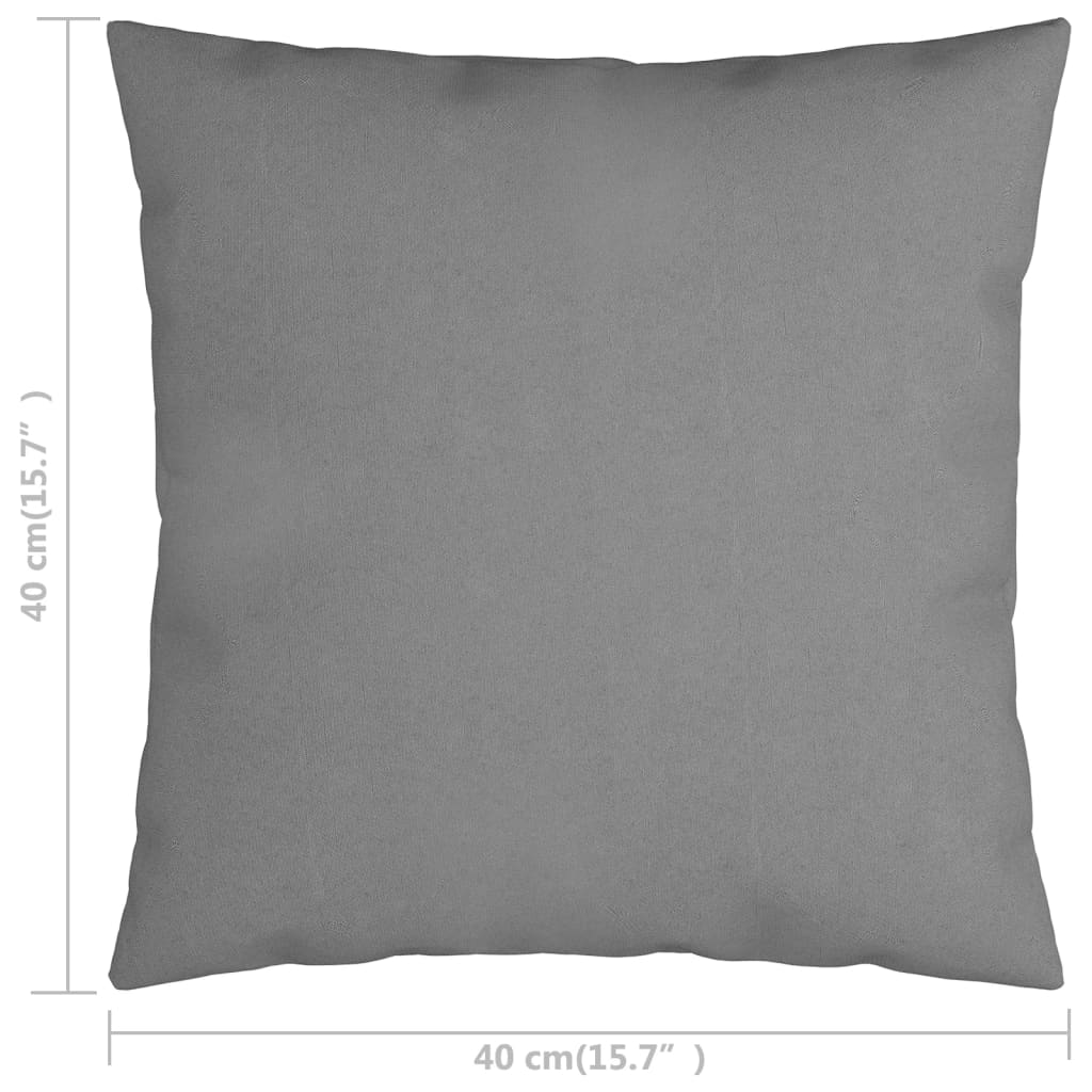 Sofakissen 4 Stk. Grau 40x40 cm Stoff