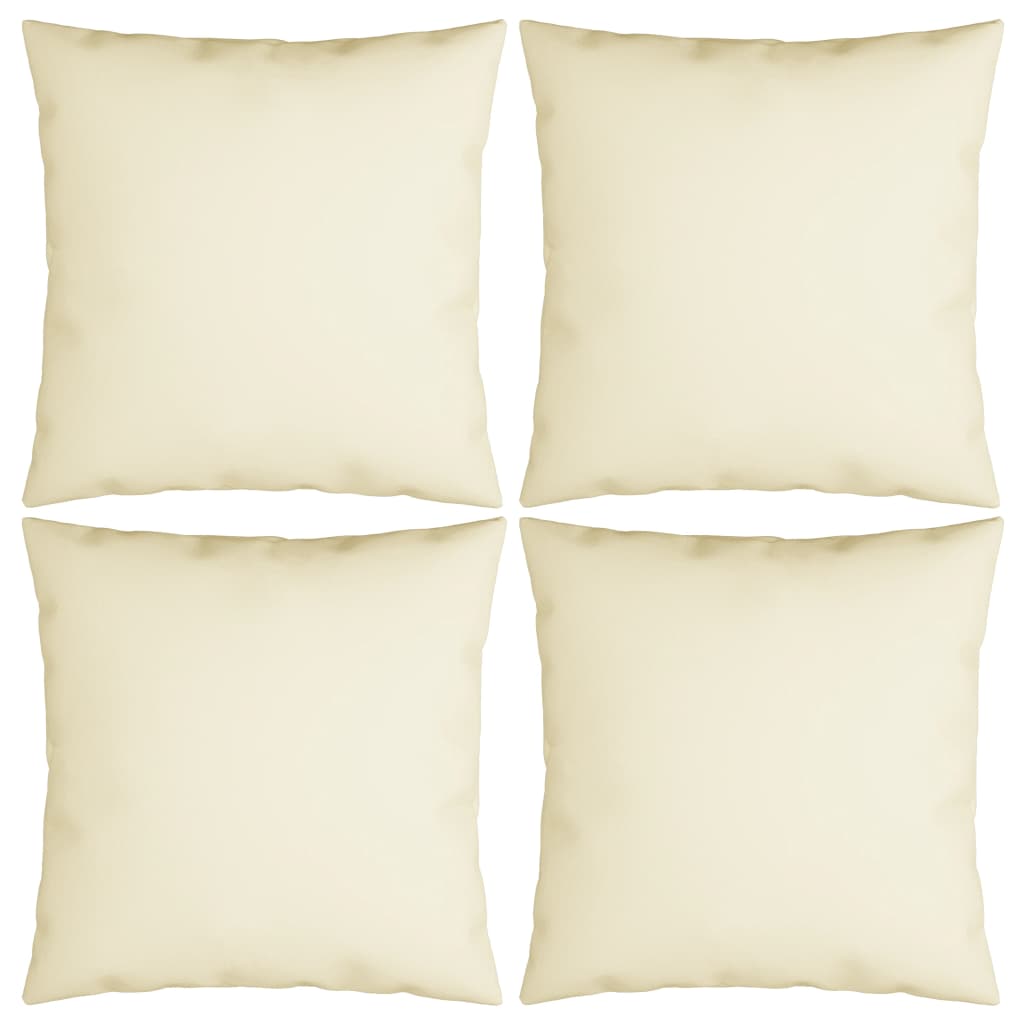 Sofakissen 4 Stk. Cremeweiß 40x40 cm Stoff