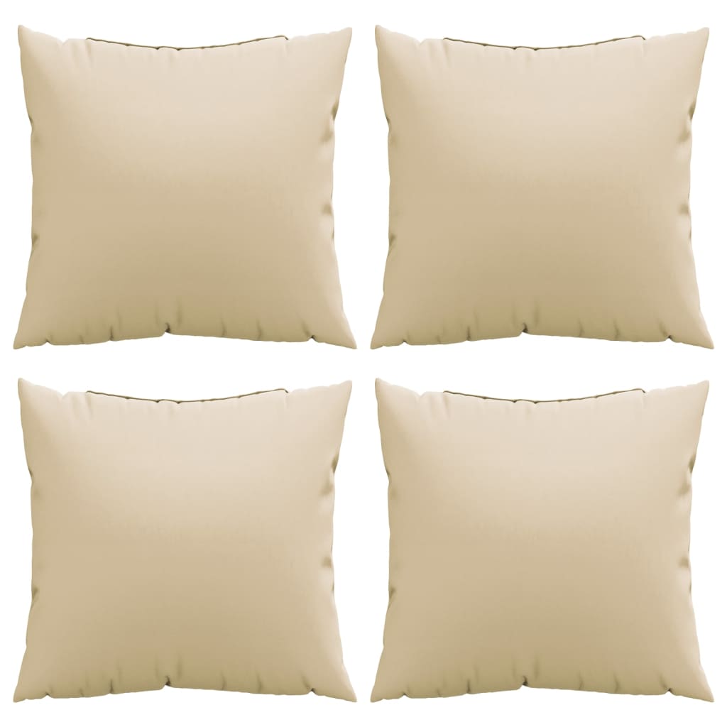 Zierkissen 4 Stk. Beige 40x40 cm Stoff