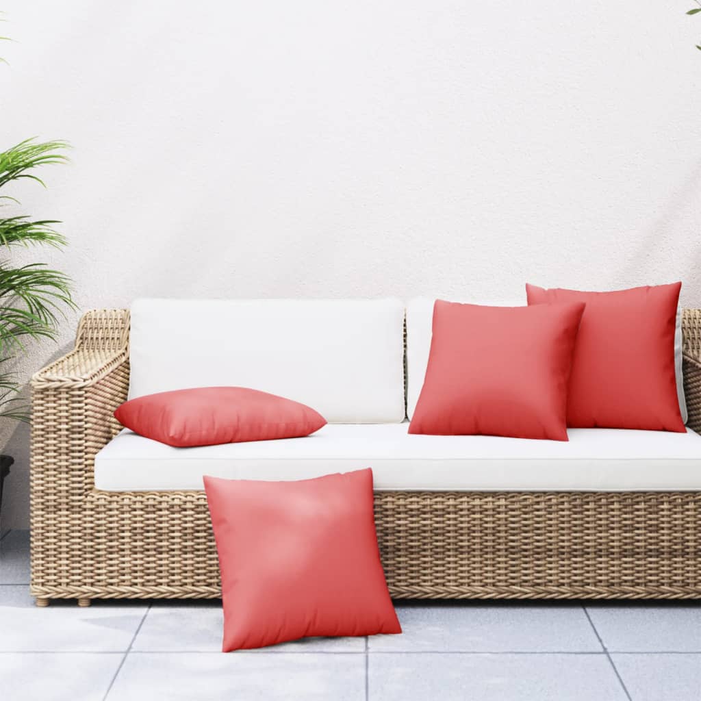 Zierkissen 4 Stk. Rot 40x40 cm Stoff
