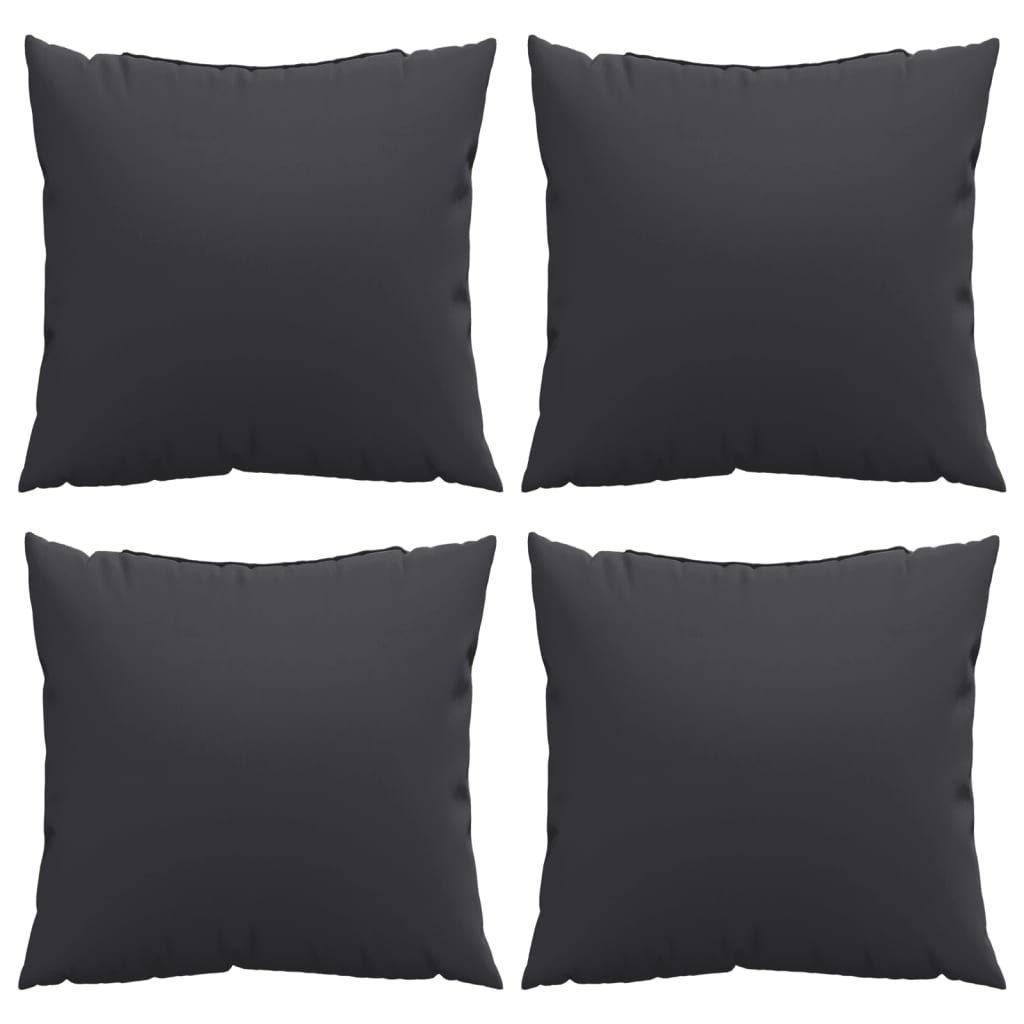 Zierkissen 4 Stk. Schwarz 40x40 cm Stoff