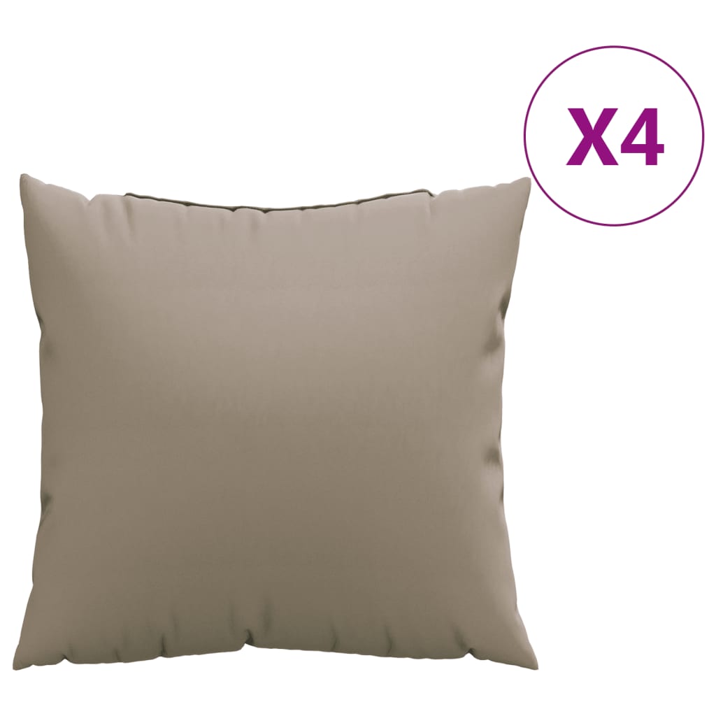 Zierkissen 4 Stk. Taupe 40x40 cm Stoff