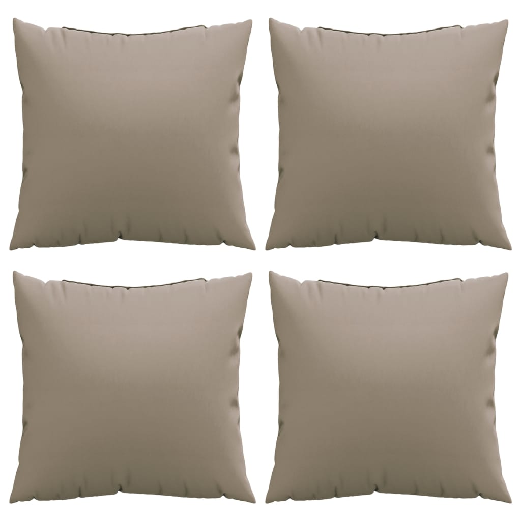 Zierkissen 4 Stk. Taupe 40x40 cm Stoff