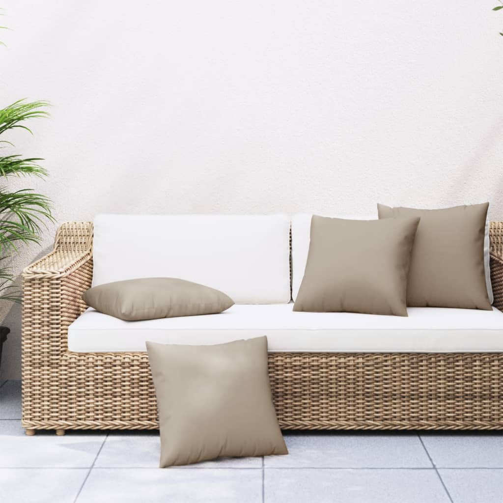 Zierkissen 4 Stk. Taupe 40x40 cm Stoff