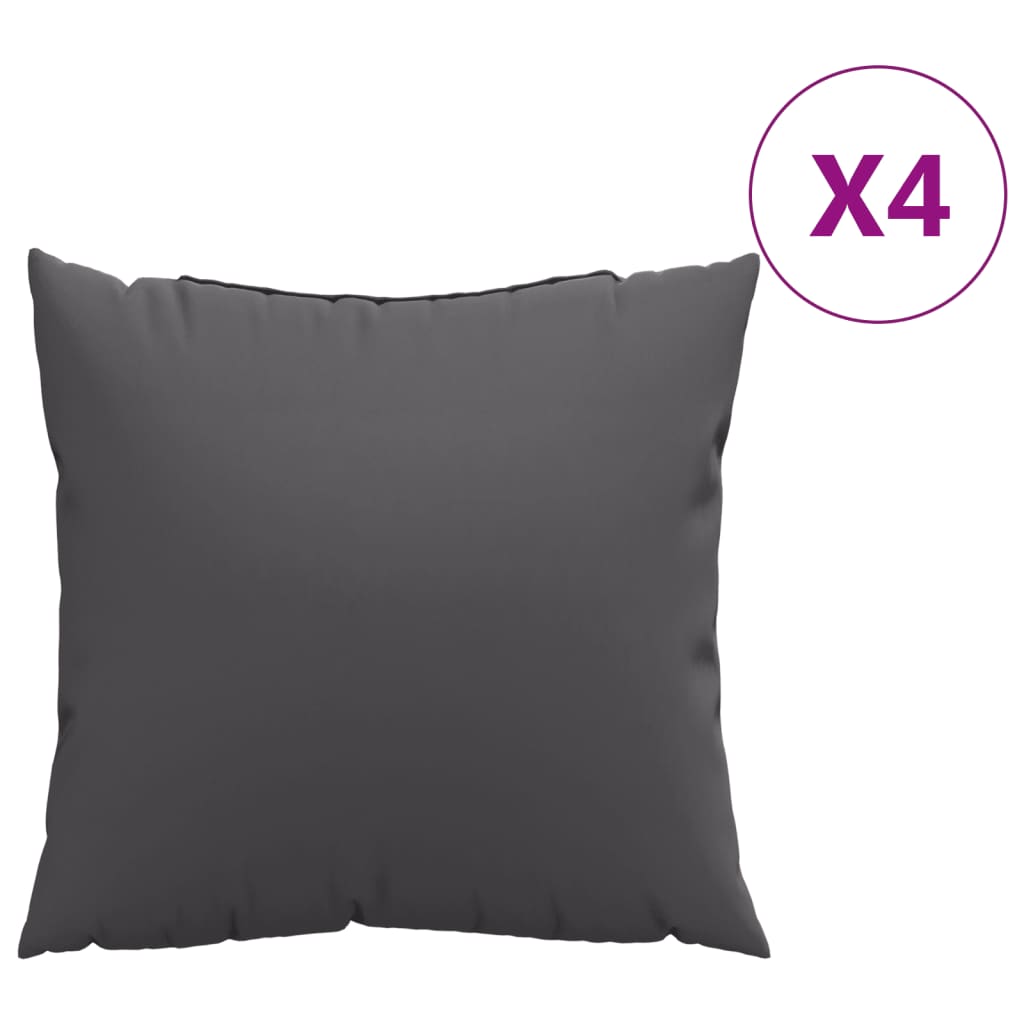 Zierkissen 4 Stk. Anthrazit 50x50 cm Stoff