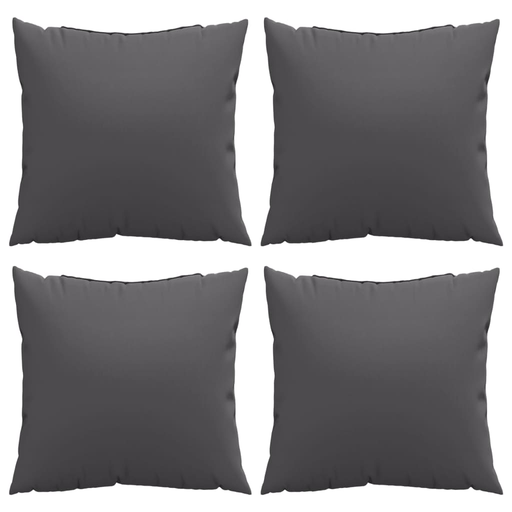 Zierkissen 4 Stk. Anthrazit 50x50 cm Stoff